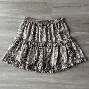 Michael Kors Snake Georgette Mini Skirt